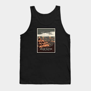 Travel Poster Grand Canyon National Park Arizona US Tank Top